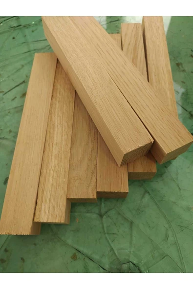 değerli hobi ahşap meşe çıta çubuk 2,5x2,5 cm , 6 adet 30 cm - 2