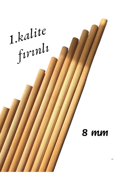 değerli hobi Ahşap Kavela Çıta Çubuk Kavale 1.kalite Yivli 8 Mm 25 Cm 30 Adet