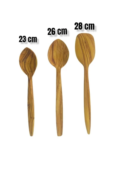 ncy Doğal Zeytin Kaşık Spatula Seti 3 ' Lü