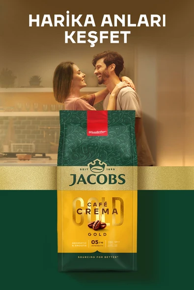 Jacobs Cafe Crema Çekirdek Kahve 500 gr 2'li - 5