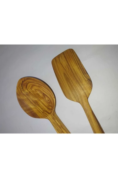 naturalife El Yapımı Tahta Kaşık Spatula Seti 2 'li - 2