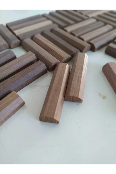 değerli hobi ahşap 6 x1,5 cm tasarım parçalar akasya 50 adet