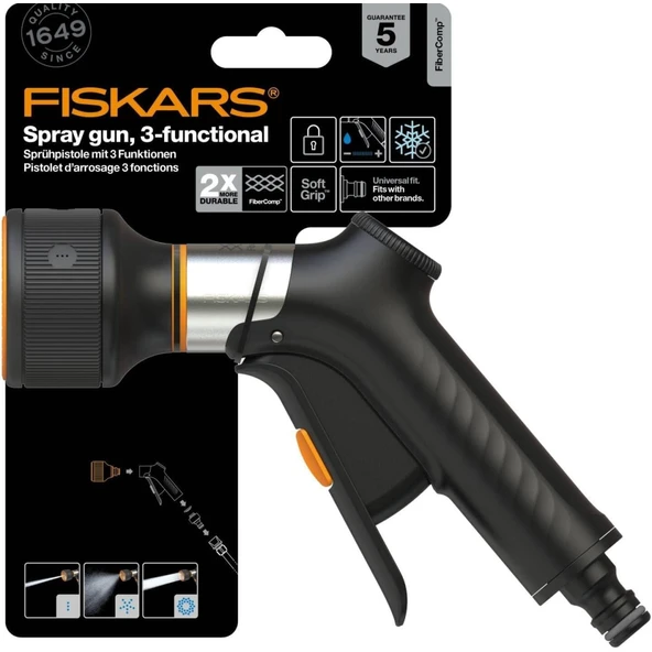 Fiskars 1067194 Fibercomp 3 Fonksiyonlu Sulama Tabancası - 3