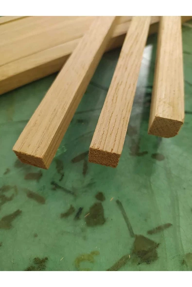değerli hobi ahşap meşe çıta çubuk 1x1 cm , 10 adet 40 cm