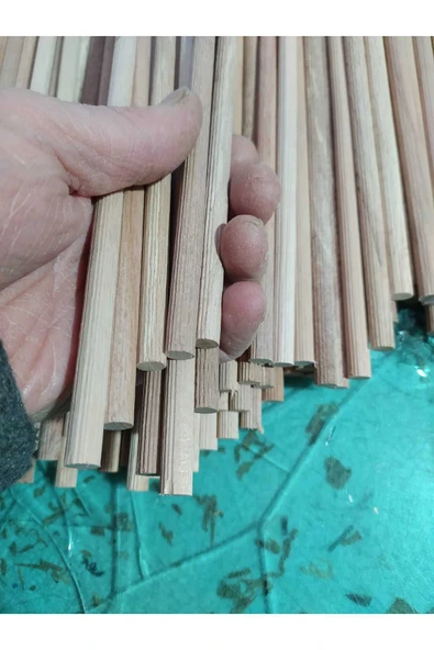 değerli hobi Ahşap Kavela Çıta Çubuk Kavale Yivli 8 Mm 30 Cm 30 Adet - 2