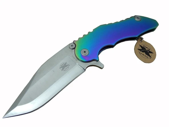 DPX Gear WL 9115 Outdoor Çakı 23 cm - Metal Gökkuşağı Sap, Otomatik, Kılıflı ürün görseli 1
