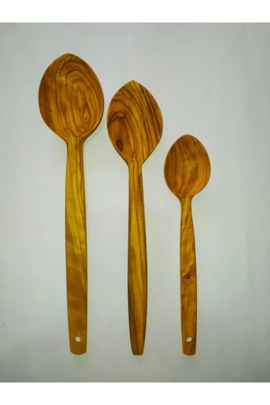 naturalife El Yapımı Zeytin Kaşık Seti 3 'lü