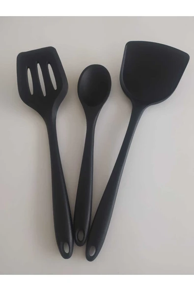 ncy Yanmaz Yapışmaz Komple Silikon Spatula Takımı 3'lü