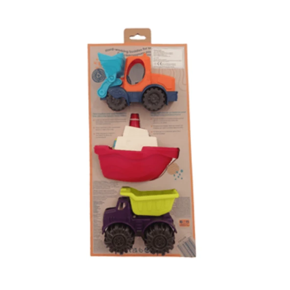 B.Toys Üçlü Araç Seti - Resim 4