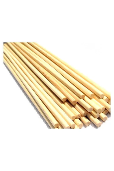 değerli hobi Yuvarlak Bambu Ahşap Maket Çubukları 20 Cm 200 Adet 5 Mm - 3