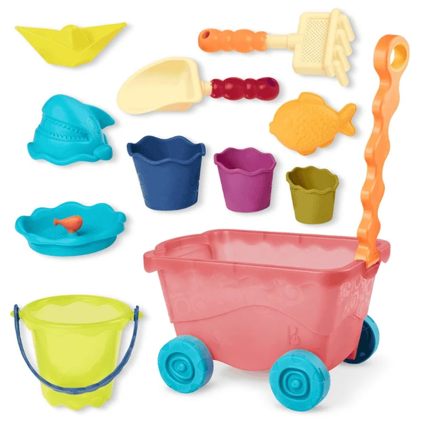 B.Toys Kırmızı Plaj Vagonu - Resim 2