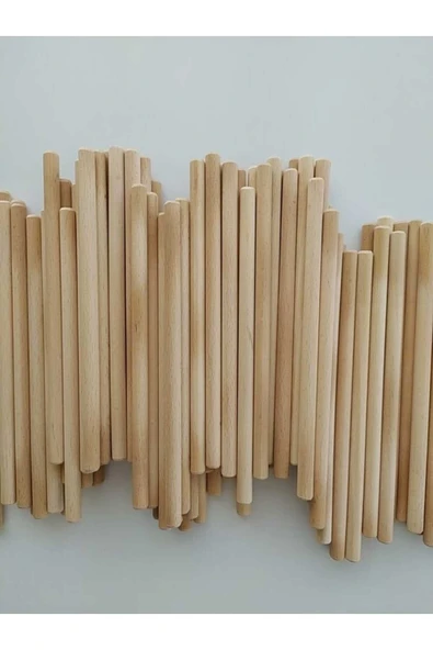 değerli hobi Ritim Çubuğu 5 Çift ( 10 Adet ) Pürüzsüz 24 Cm 12 Mm - 2