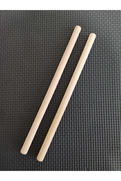 değerli hobi Ritim Çubuğu 5 Çift ( 10 Adet ) Pürüzsüz 24 Cm 12 Mm