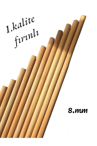 değerli hobi Ahşap Kavale Çıta Çubuk Kayın Kavela 1.kalite 8 Mm Yivli  130 Cm 10 Ad