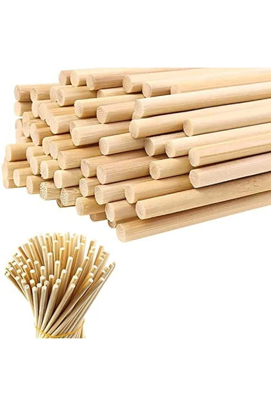 ncy Ahşap Bambu Silindir Maket Çubukları 5 Mm 10 Cm 200 Adet