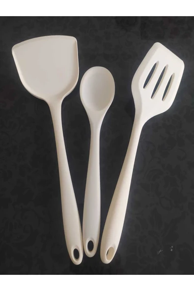 ncy Yanmaz Yapışmaz Komple Silikon Spatula  Seti 3 Parça