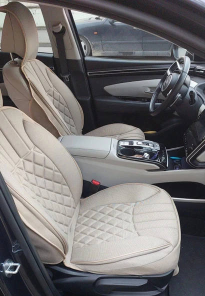 Hyundai Tucson Oto Koltuk Minderi Full Set Takım-Bej Renk
