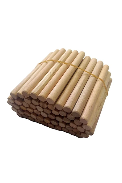 ncy Ahşap Kavela Çıta Çubuk Kavela 1.kalite Yivsiz 10 Mm 15 Cm 50 Adet - 3