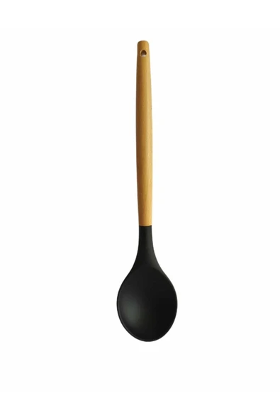 ncy Ahşap Saplı Yanmaz Yapışmaz Silikon Spatula