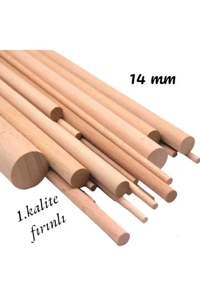 değerli hobi Ahşap Kavela Çıta Çubuk Kavela 1 .kalite Yivsiz 14 Mm 100 Cm 5 Adet