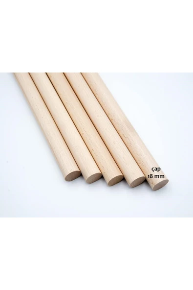 değerli hobi Ahşap Kavale Çıta Çubuk Kavela 1.kalite 18 Mm 100 Cm 5 Adet - 2