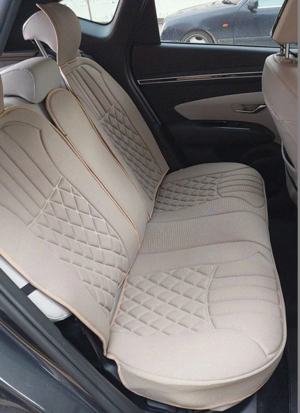 Hyundai Tucson Oto Koltuk Minderi Full Set Takım-Bej Renk - 3