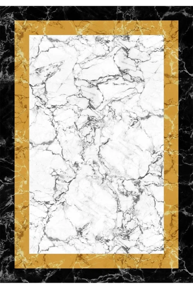 Makinede Yıkanabilir Leke Tutmaz  Beyaz Zemin Pvc Deri Kaymaz Taban Çerçeve Salon Saçaksız Halı 549-02  ÇOKLU 100 x 100 - 2