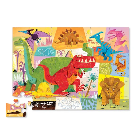 Crocodile Creek Dekoratif Puzzle - 36 Parça - Dinozor - 3