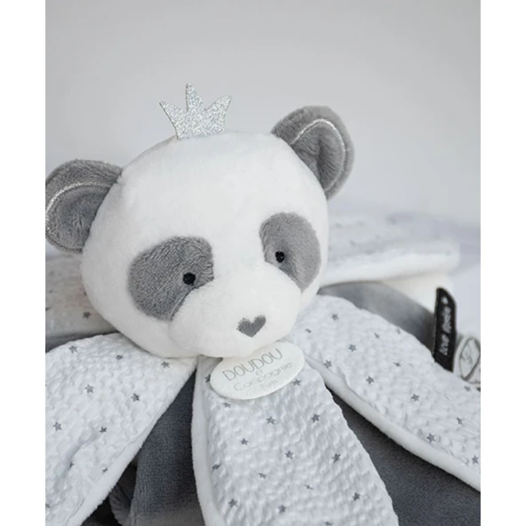 Doudou Hediye Kutulu Gri Panda Uyku Arkadaşı 26 cm - 6