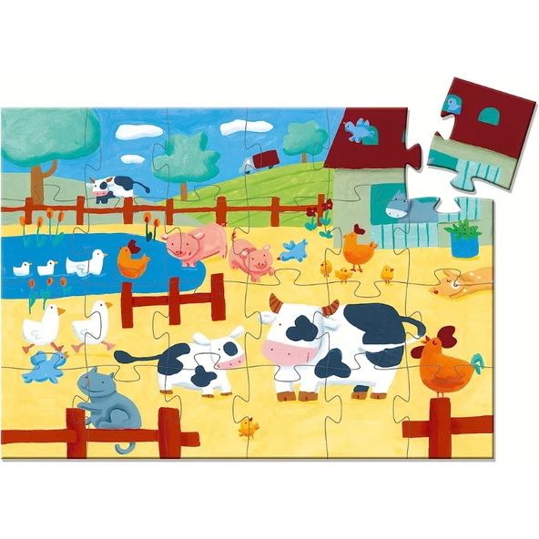 Djeco Dekoratif Puzzle 24 Parça - The Cows On The Farm - 3