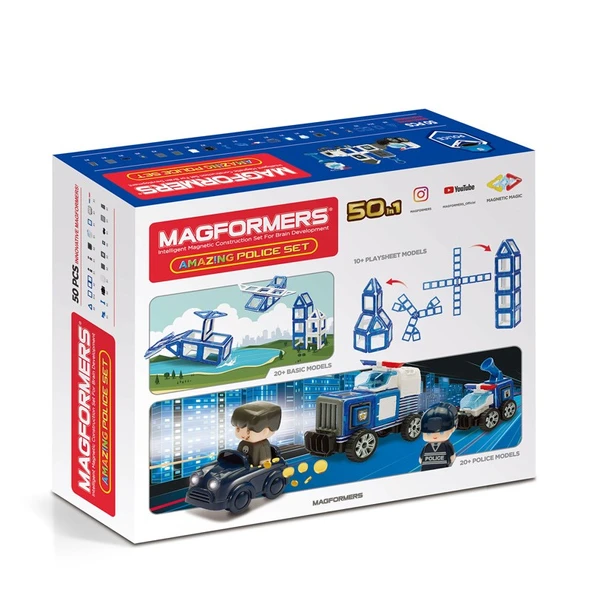 Magformers Mıknatıslı Police Set - 50 Parça - 3