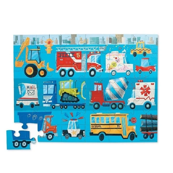 Crocodile Creek Dekoratif Puzzle - 36 Parça - Araçlar - 2