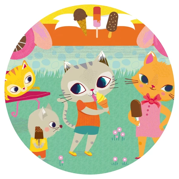 Djeco Dekoratif Puzzle 16 Parça - Ice Cream Truck - 4