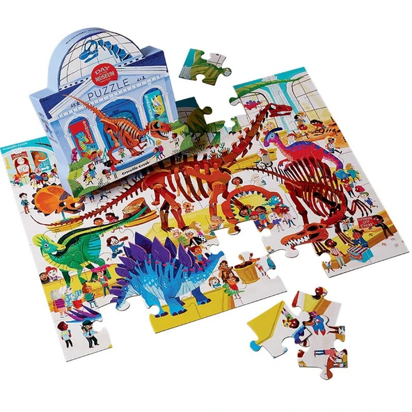 Crocodile Creek Müzede Bir Gün Puzzle - 48 Parça - Dinozor - Resim 3