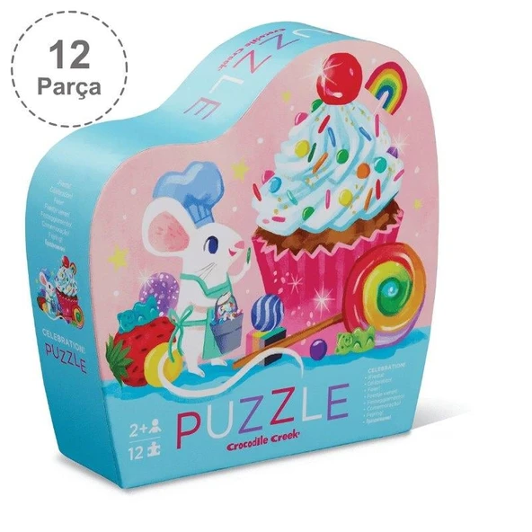 Crocodile Creek Mini Puzzle - 12  Parça - Kutlama