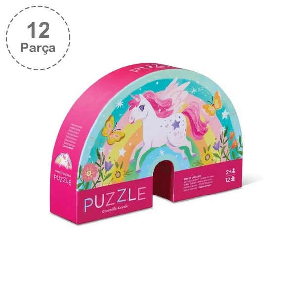 Crocodile Creek Dekoratif Puzzle - 12 Parça - Sweet Unicorn