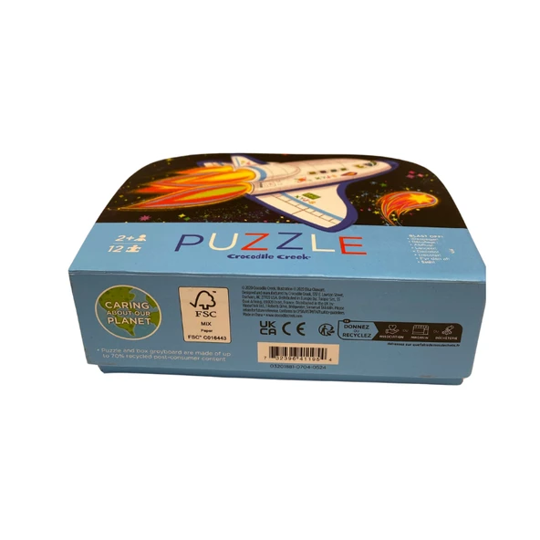 Crocodile Creek Mini  Puzzle - 12  Parça - Roket - 5