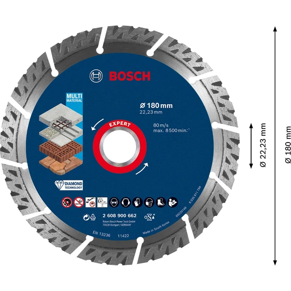 EXP Elmas Kesme Disk BFUni Met 180*22,23mm