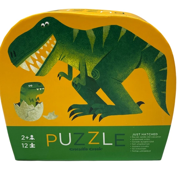 Crocodile Creek  Mini Puzzle - 12  Parça - Dinozor Ve Yavrusu - 4