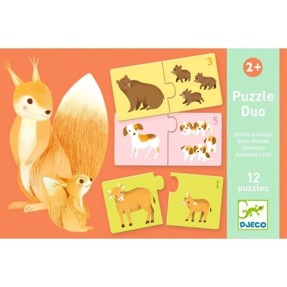 Djeco İkili Puzzle - Baby Animals - 3