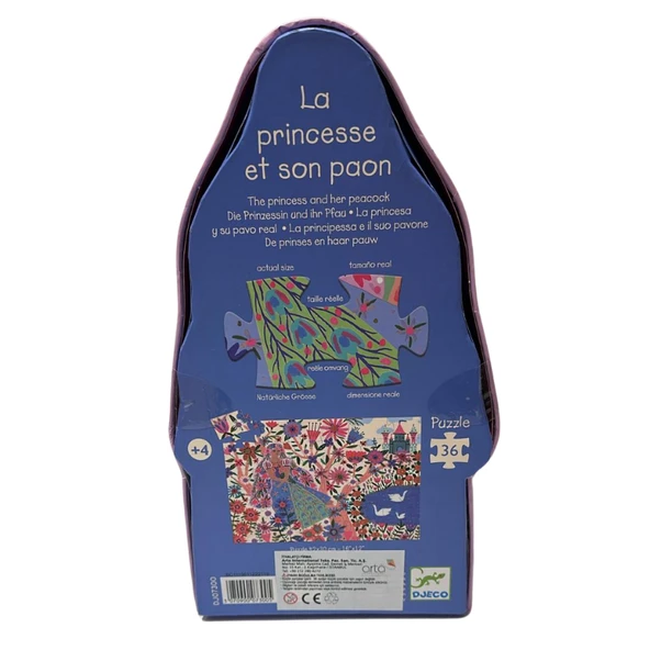 Djeco Dekoratif Puzzle 36 Parça - Princess & Peacock - 5