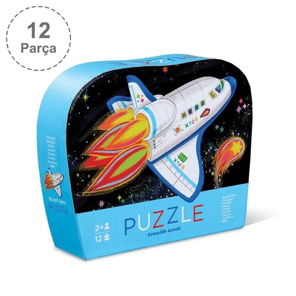 Crocodile Creek Mini  Puzzle - 12  Parça - Roket