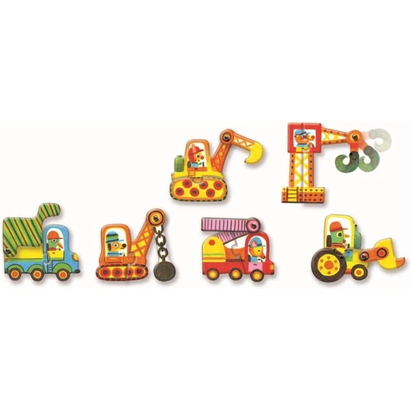 Djeco İkili Puzzle - Vehicles - 5