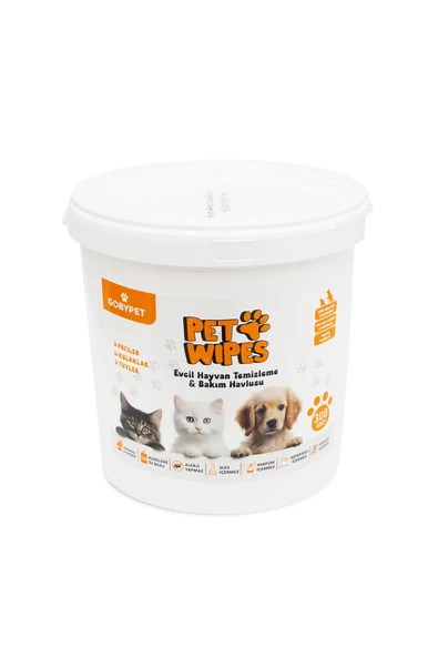 GOBYPET WİPES EVCİL HAYVAN TEMİZLİK HAVLUSU 300 AD - 3