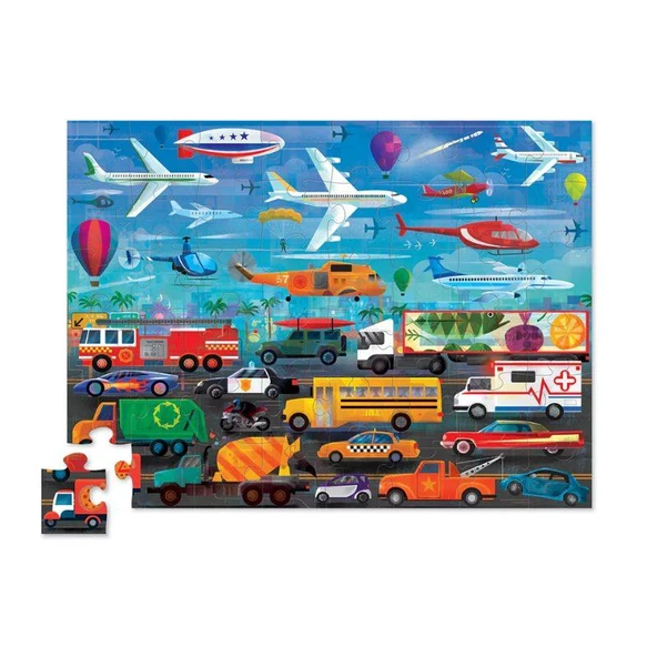 Crocodile Creek Puzzle - 48 Parça - Things That Go - 3