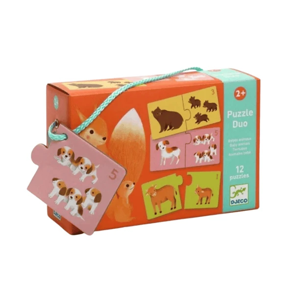 Djeco İkili Puzzle - Baby Animals