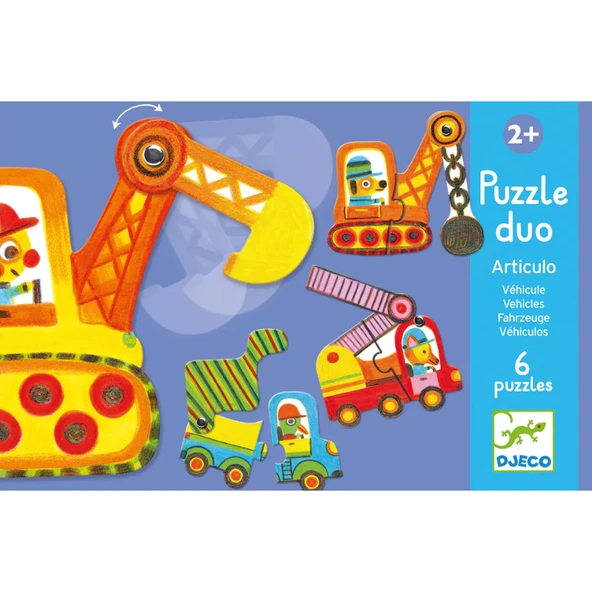 Djeco İkili Puzzle - Vehicles - 3