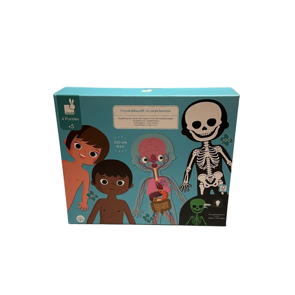 Janod Öğretici Puzzle - İnsan Vücudu 4'lü Set - 10