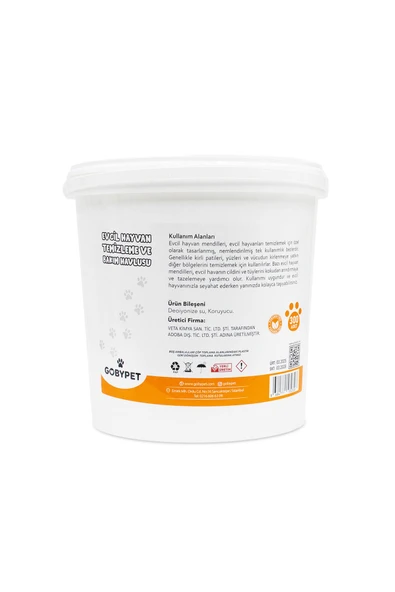 GOBYPET WİPES EVCİL HAYVAN TEMİZLİK HAVLUSU 300 AD - 4