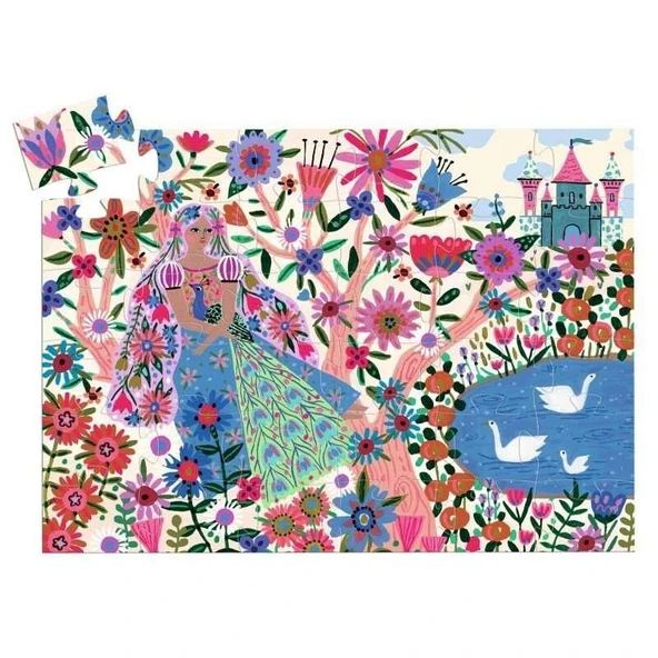 Djeco Dekoratif Puzzle 36 Parça - Princess & Peacock - 3